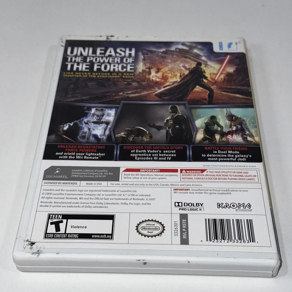 3 Star Wars‎ Wii:Clone Wars Lightsaber Duels,Lego Complete Saga,Force Unleashed